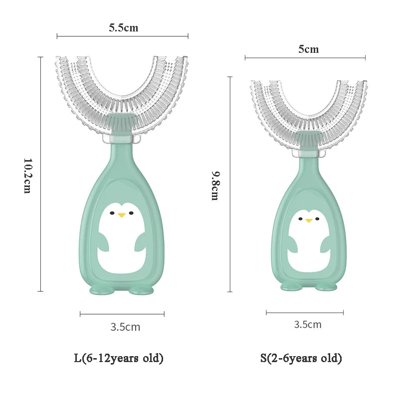 Children's Toothbrush Baby U-shaped Toothbrush Soft Silicone Teethers Newborn Brush Kids Teeth Oral Care Cleaning Health